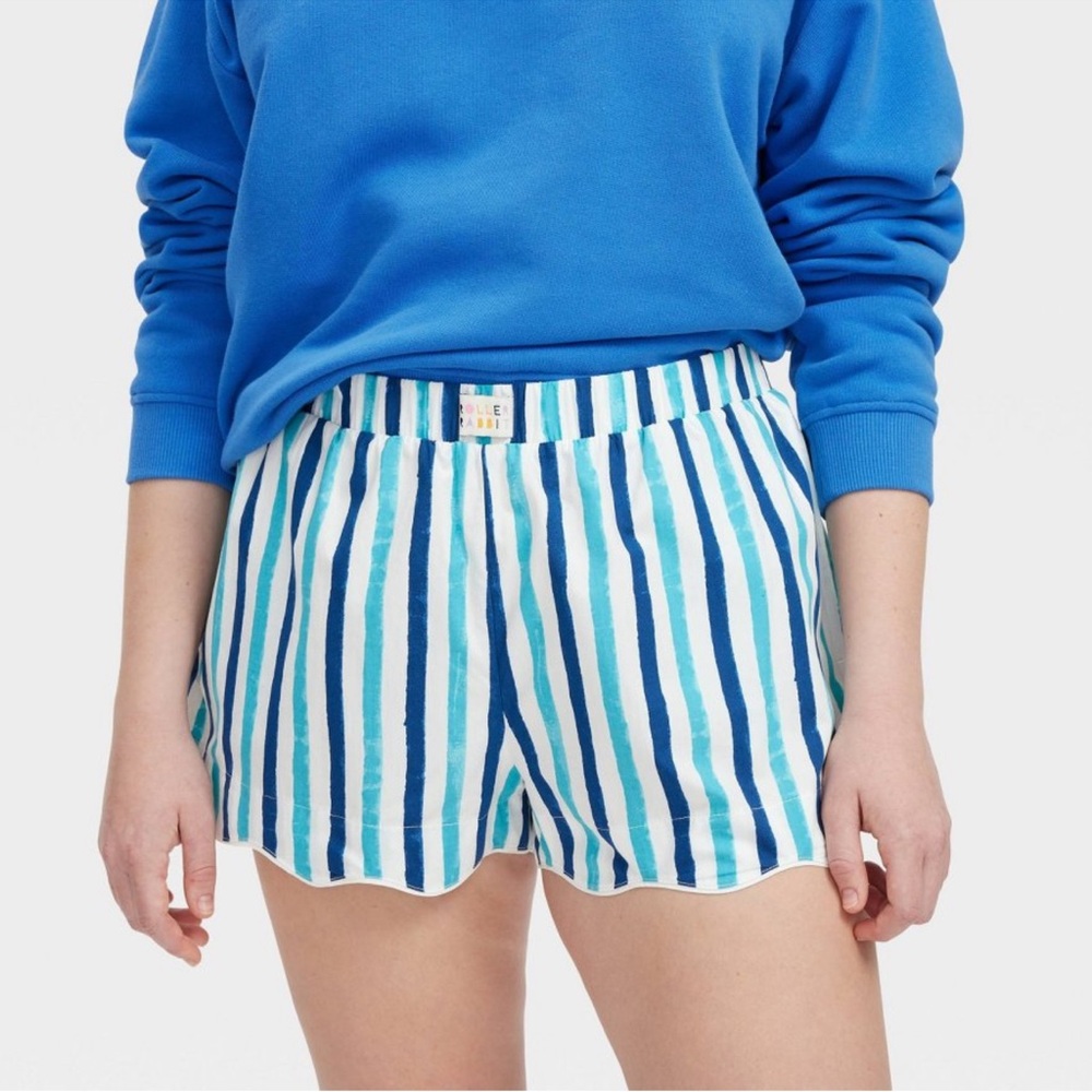Roller Rabbit X Target Blue & Teal Striped Boxer Shorts NWT